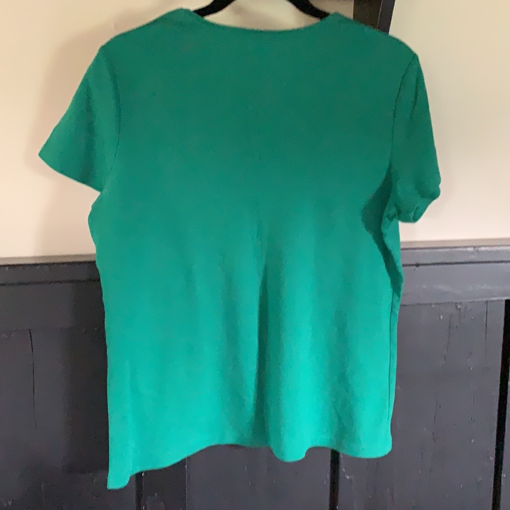 Croft & barrow XL green cotton short sleeve T - Picture 3 of 4